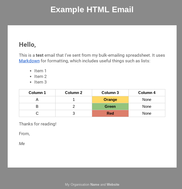 Example Emailer